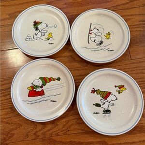 Snoopy Winter Plates